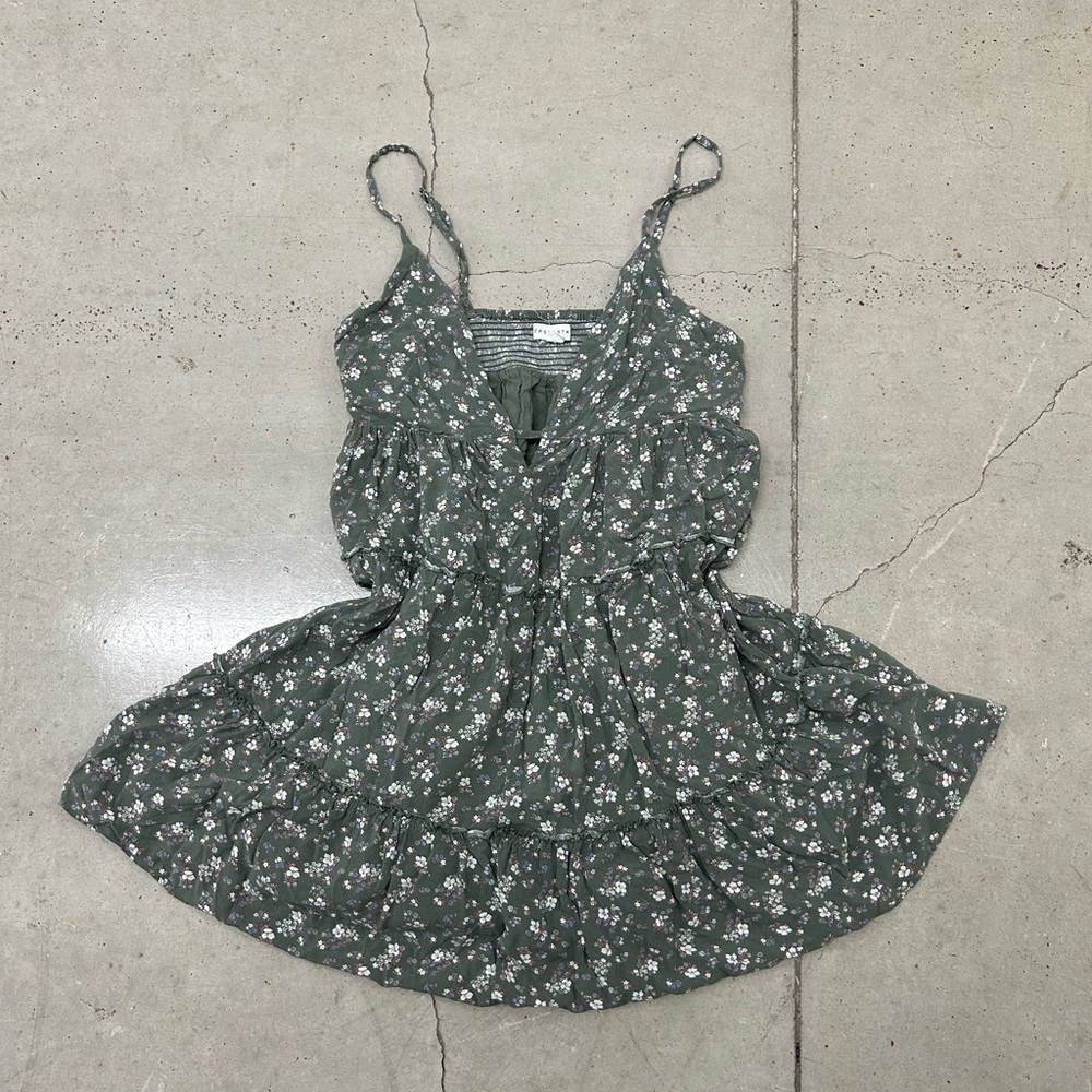 Aeropostale Floral Green Camisole Top